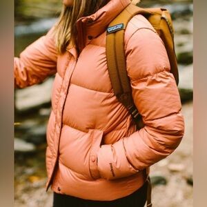 Patagonia Women's Century Pink Silent Down Jacket, sz small